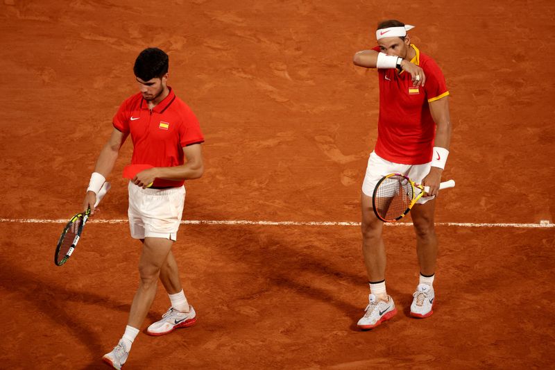 &copy; Reuters. Nadal e Alcaraz são eliminados dos Jogos de Parisn31/07/2024nREUTERS/Phil Noble