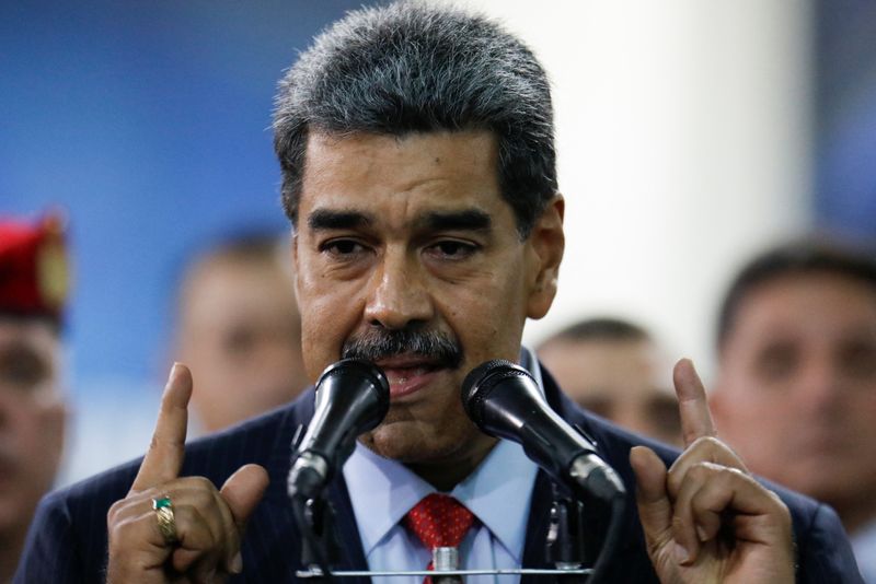 &copy; Reuters. Presidente da Venezuela, Nicolás Maduro, em Caracasn31/07/2024nREUTERS/Leonardo Fernandez Viloria