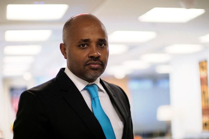 © Reuters. FILE PHOTO: Ethiopia's State Finance Minister Eyob Tekalign attends the Annual Meetings of the International Monetary Fund and World Bank in Washington, U.S., October 15, 2022. REUTERS/James Lawler Duggan/File Photo