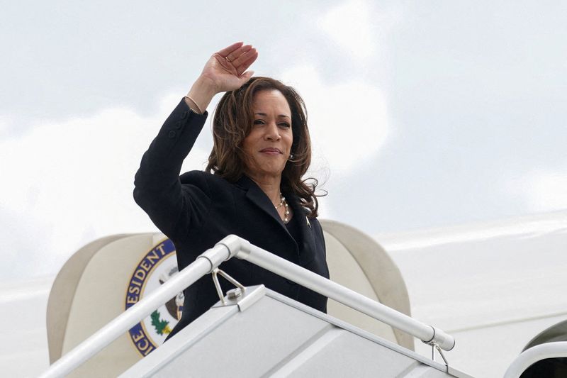 &copy; Reuters. Vice-presidente dos EUA e candidata presidencial democrata, Kamala Harrisn01/08/2024nREUTERS/Kevin Lamarque