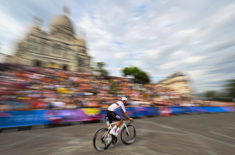 &copy; Reuters. Cicilista alemão Nils Politt durante Olimpíada Paris 2024 n03/08/2024 REUTERS/Angelika Warmuth