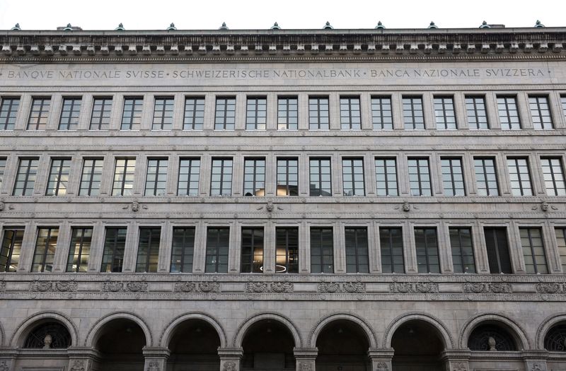 &copy; Reuters. FILE PHOTO: A view of the headquarters of the Swiss National Bank (SNB), before a press conference in Zurich, Switzerland, March 21, 2024. REUTERS/Denis Balibouse/File Photo