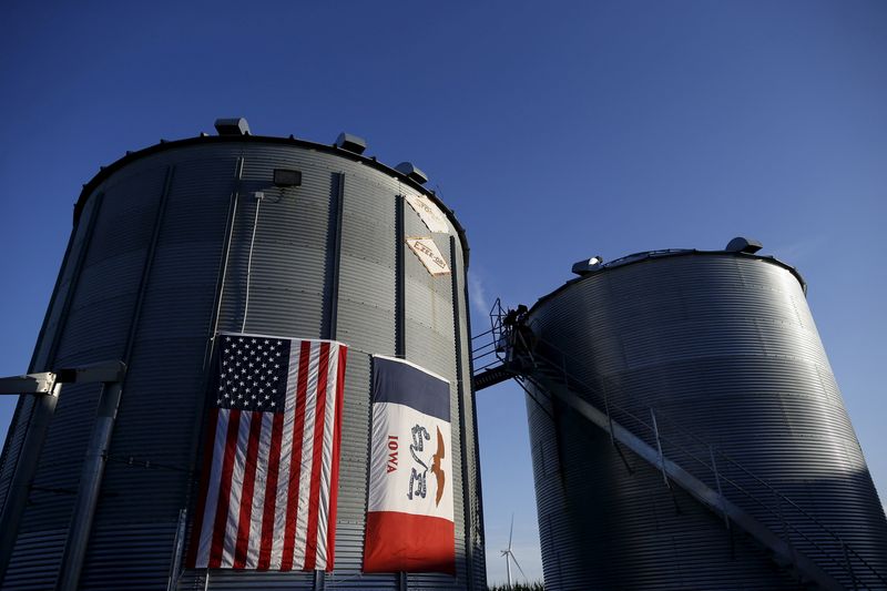 © Reuters. FILE PHOTO: Grain silos are seen in Haverhill, Iowa, United States, July 18, 2015. REUTERS/Jim Young/File Photo