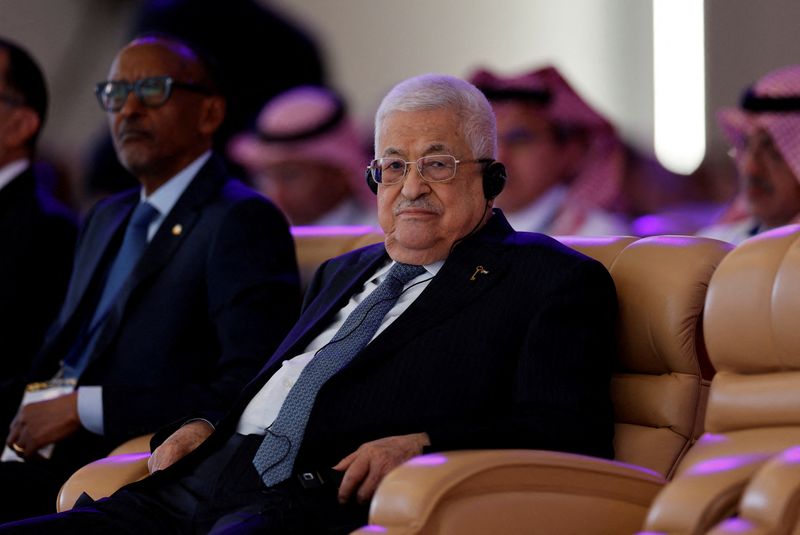 &copy; Reuters. Presidente palestino Mahmoud Abbas n 28/4/2024    REUTERS/Hamad I Mohammed