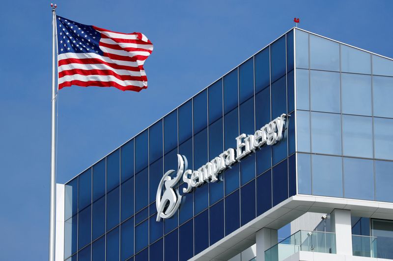 &copy; Reuters. FILE PHOTO: Sempra Energy headquarters is pictured in downtown San Diego, California, U.S., May 17, 2018. REUTERS/Mike Blake/File Photo