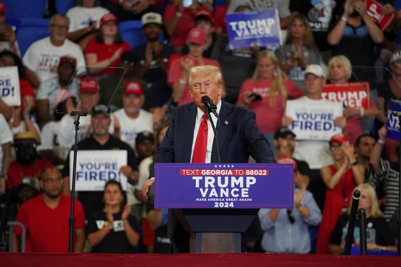 &copy; Reuters. Ex-presidente dos EUA e candidato republicano à Presidência, Donald Trump n03/08/2024nREUTERS/Megan Varner