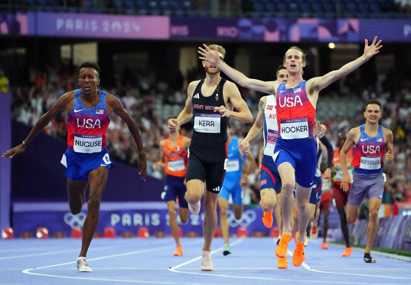 OlympicsAthleticsAmerican Hocker stuns favourites to win 1,500m gold