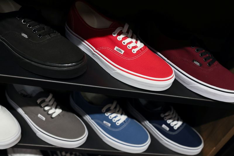 &copy; Reuters. FILE PHOTO: Shoes are seen for sale at a Vans store, a brand owned by VF Corporation, in Manhattan, New York City, U.S., May 20, 2022. REUTERS/Andrew Kelly/File Photo