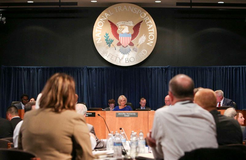 &copy; Reuters. National Transportation Safety Board Chair Jennifer Homendy attends a NTSB hearing on the Alaska Airlines Boeing 737 MAX door accident at NTSB headquarters in Washington, U.S., August 6, 2024. REUTERS/Kaylee Greenlee Beal