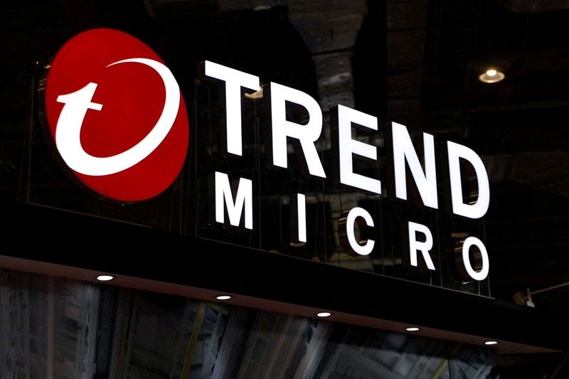 &copy; Reuters. FILE PHOTO: A Trend Micro booth is seen at CYBERSEC 2022 in Taipei, Taiwan, September 20, 2022. REUTERS/Ann Wang/File Photo