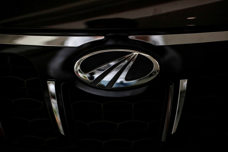 &copy; Reuters. FILE PHOTO: The logo of Mahindra and Mahindra is seen on a car at a showroom in Mumbai, India, August 30, 2016. Picture taken August 30, 2016. REUTERS/Danish Siddiqui/File Photo