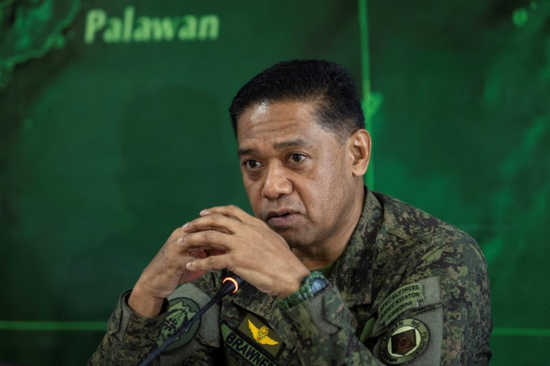 &copy; Reuters. Chefe do Estado-Maior das Forças Armadas das Filipinas, general Romeo Brawner Jr., durante entrevista coletiva em Puerto Princesa, nas Filipinasn10/08/2023 REUTERS/Eloisa Lopez