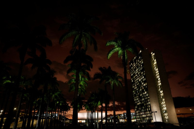 &copy; Reuters. FILE PHOTO: A general view of Brazil's National Congress during sunset in Brasilia, Brazil, June 11, 2024.  REUTERS/Adriano Machado/File Photo