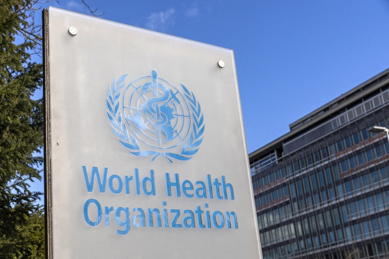 &copy; Reuters. The World Health Organization (WHO) logo is seen near its headquarters in Geneva, Switzerland, February 2, 2023. REUTERS/Denis Balibouse/File Photo