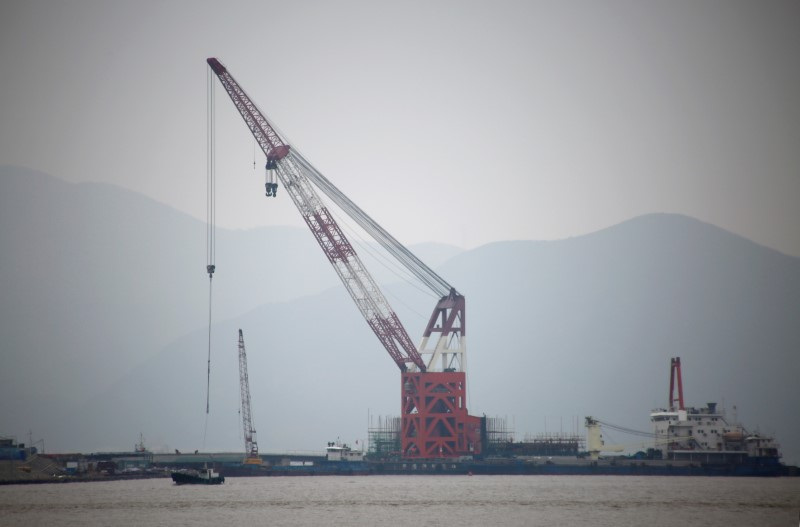 &copy; Reuters. FILE PHOTO: A crude oil terminal under construction is pictured off Ningbo Zhoushan port in Zhejiang province, China January 6, 2018. REUTERS/Stringer/File Photo