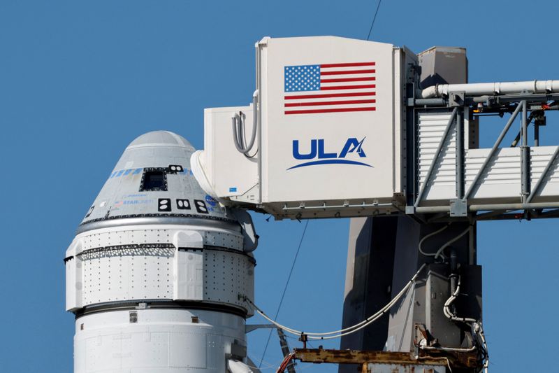 &copy; Reuters. FILE PHOTO: A United Launch Alliance Atlas V rocket is prepared for another launch attempt of two astronauts aboard Boeing's Starliner-1 Crew Flight Test (CFT) on a mission to the International Space Station, in Cape Canaveral, Florida, U.S. May 31, 2024.