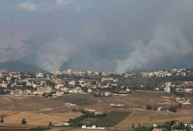 © Reuters. Kfarhamam, Lebanon August 17, 2024. REUTERS/Karamallah Daher