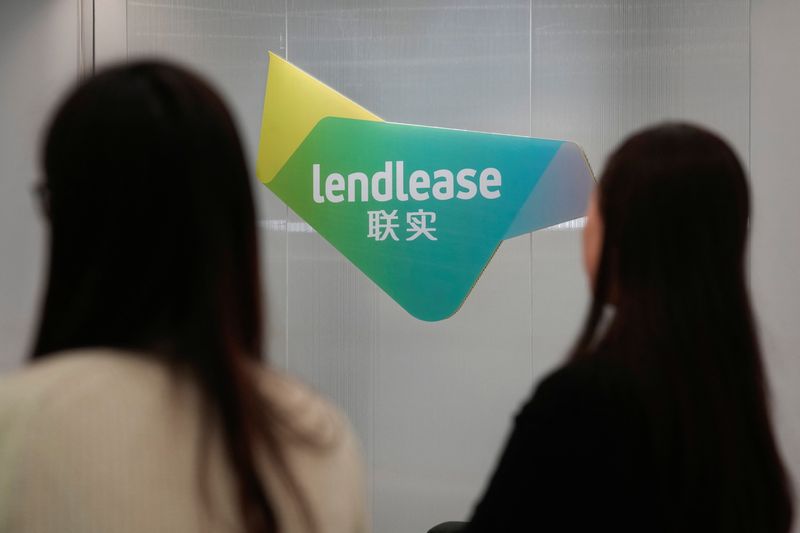 &copy; Reuters. FILE PHOTO: A sign of Lendlease is pictured at the company's office in Shanghai, China February 24, 2023. REUTERS/Aly Song/File Photo