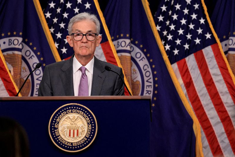 &copy; Reuters. FILE PHOTO: U.S. Federal Reserve Chair Jerome Powell holds a press conference following a two-day meeting of the Federal Open Market Committee on interest rate policy in Washington, U.S., July 31, 2024. REUTERS/Kevin Mohatt/File Photo