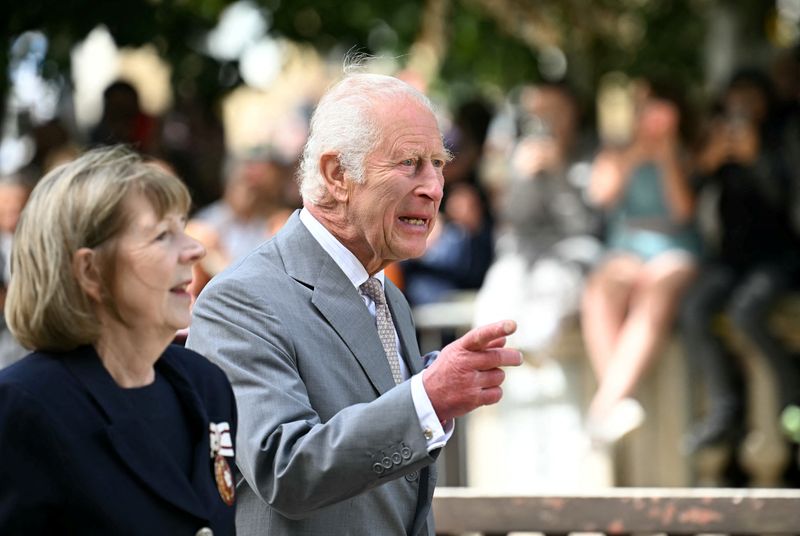 &copy; Reuters. Rei Charles visita Southportn 20/8/2024   PAUL ELLIS/Pool via REUTERS