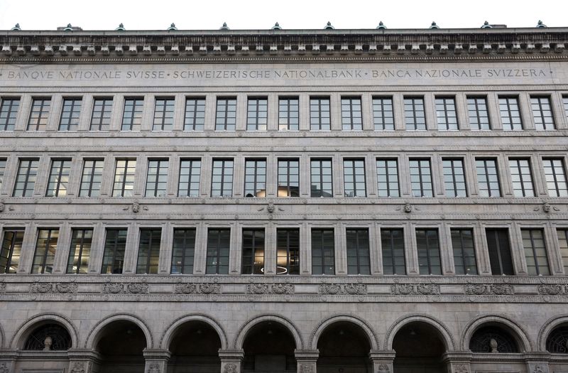 &copy; Reuters. FILE PHOTO: A view of the headquarters of the Swiss National Bank (SNB), before a press conference in Zurich, Switzerland, March 21, 2024. REUTERS/Denis Balibouse/File Photo