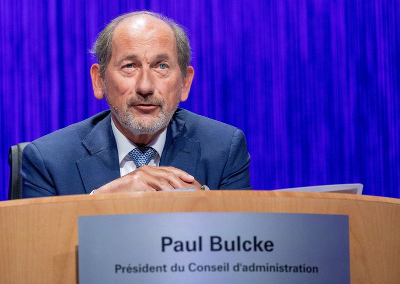 &copy; Reuters. FILE PHOTO: Nestle Chairman Paul Bulcke attends the Annual General Meeting of Nestle in Ecublens near Lausanne, Switzerland, April 18, 2024. REUTERS/Denis Balibouse/File Photo