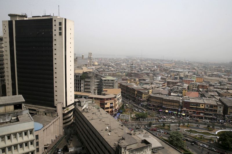 &copy; Reuters. FILE PHOTO: A view of the central business district is seen from a roof-top in Lagos, Nigeria February 10, 2016. REUTERS/Akintunde Akinleye/File Photo