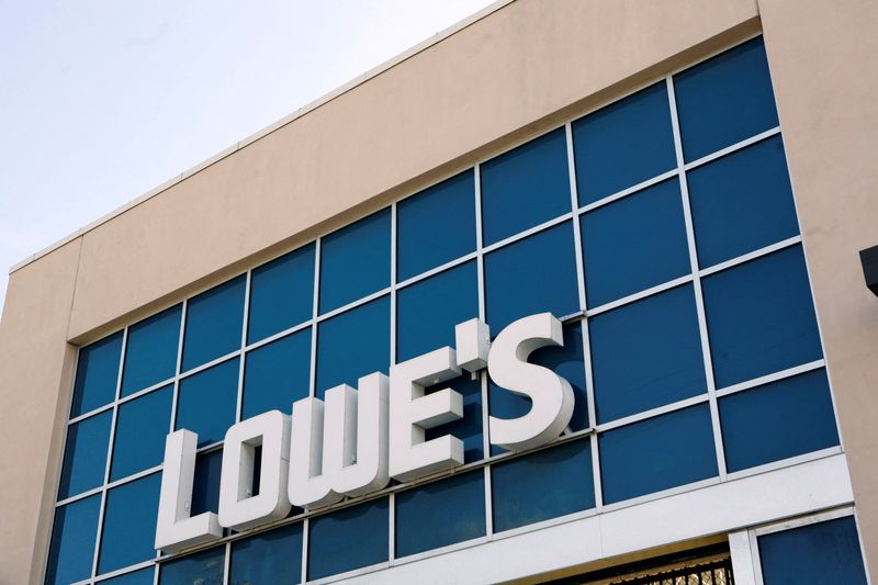 &copy; Reuters. FILE PHOTO: A Lowe's logo is seen in South San Francisco, California February 22, 2010.  REUTERS/Robert Galbraith/File Photo