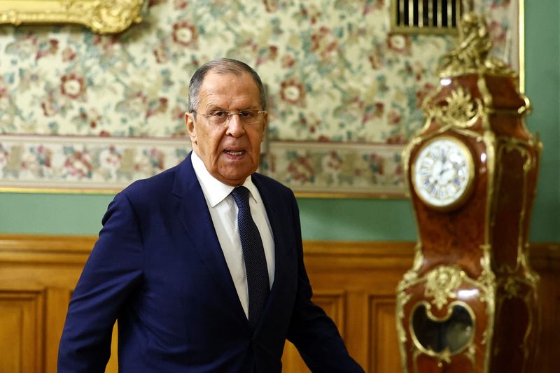 &copy; Reuters. Chanceler russo Sergei Lavrov em Moscoun 27/8/2024   REUTERS/Evgenia Novozhenina