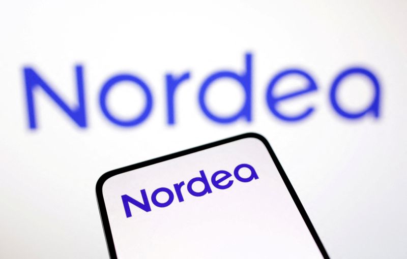 © Reuters. FILE PHOTO: Nordea Bank logo is seen in this illustration taken March 12, 2023. REUTERS/Dado Ruvic/Illustration