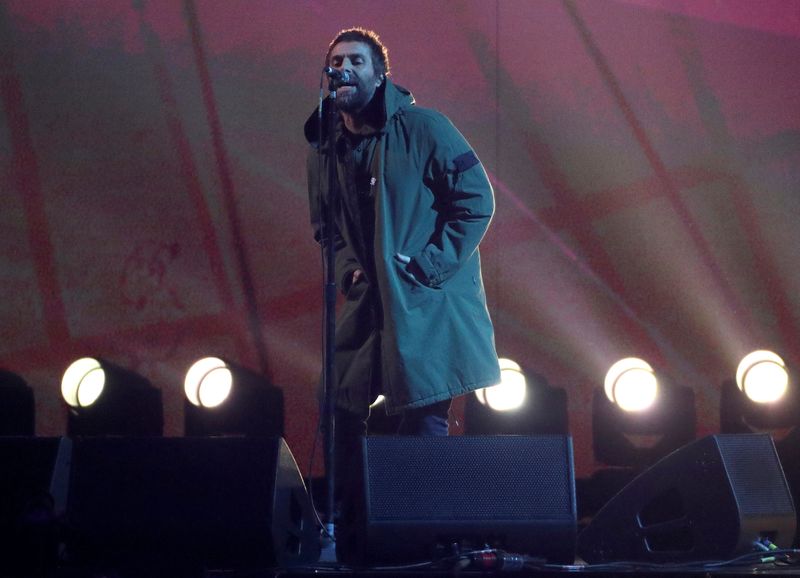 © Reuters. FILE PHOTO: Liam Gallagher performs at the Brit Awards at the O2 Arena in London, Britain, February 21, 2018. REUTERS/Hannah McKay/File Photo