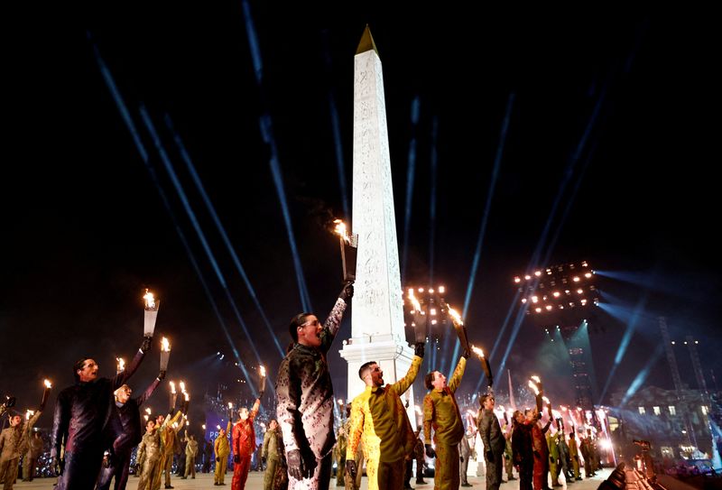 &copy; Reuters. Cerimônia de abertura dos Jogos Paralímpicos de Paris, na Place de la Concorden28/08/2024nPool via REUTERS/Gonzalo Fuentes