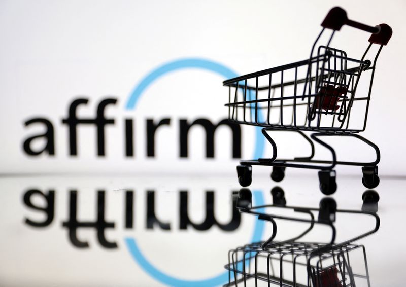 &copy; Reuters. Shopping trolley is seen in front of Affirm logo in this illustration, July 24, 2022. REUTERS/Dado Ruvic/Illustration/File Photo