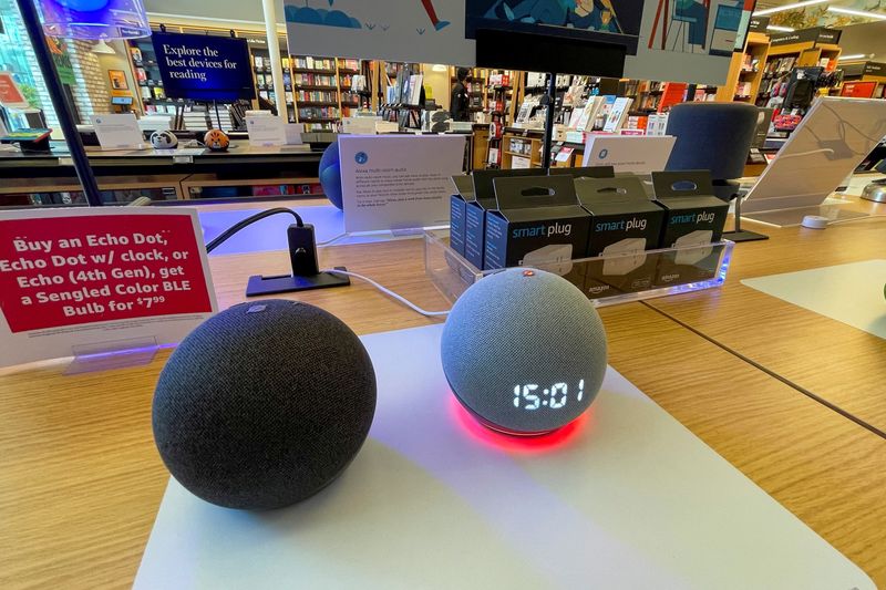 &copy; Reuters. Amazon's Alexa home speaker is shown for sale in an Amazon retail store in San Diego, California, U.S., September 28, 2021. REUTERS/Mike Blake/File Photo