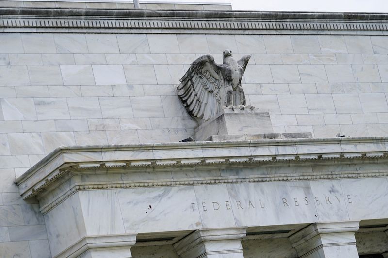 &copy; Reuters. FILE PHOTO: The exterior of the Marriner S. Eccles Federal Reserve Board Building is seen in Washington, D.C., U.S., June 14, 2022. REUTERS/Sarah Silbiger/File Photo