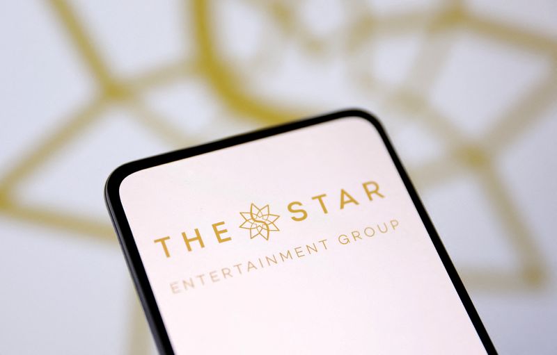 © Reuters. FILE PHOTO: The Star Entertainment logo is seen in this illustration taken April 23, 2024. REUTERS/Dado Ruvic/Illustration/File photo