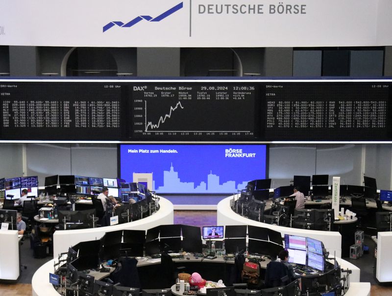 &copy; Reuters. Il grafico dell'indice azionario tedesco DAX alla borsa di Francoforte, Germania, 29 agosto 2024. REUTERS/Staff