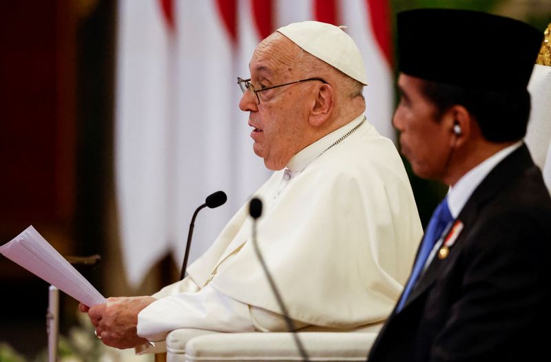 Pope Francis, in Muslim-majority Indonesia, warns in opposition to spiritual extremism By Reuters