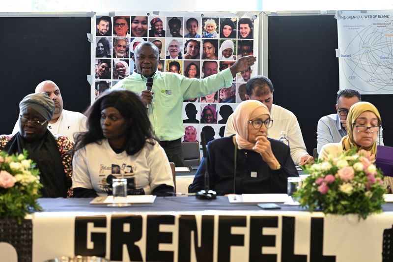 &copy; Reuters. Francis Dean speaks at a press conference on the day a second report is published as part of the inquiry into the deadly 2017 Grenfell fire, in London, Britain, September 4, 2024. REUTERS/Jaimi Joy