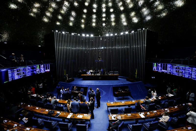 © Reuters. Plenário do Senado
08/11/2023
REUTERS/Adriano Machado