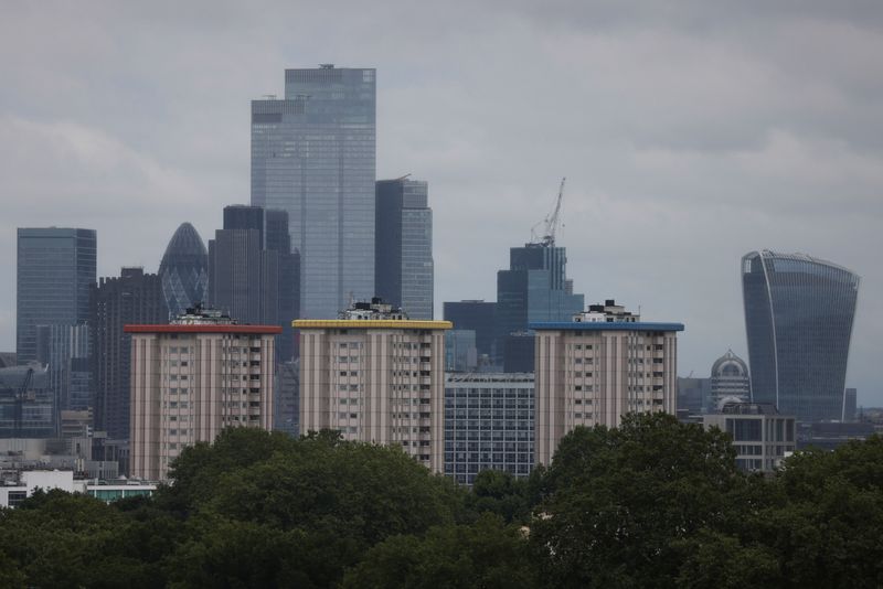 &copy; Reuters. A view of the City of London's skyline from Primrose Hill in London, Britain, July 25, 2024. REUTERS/Hollie Adams/File Photo