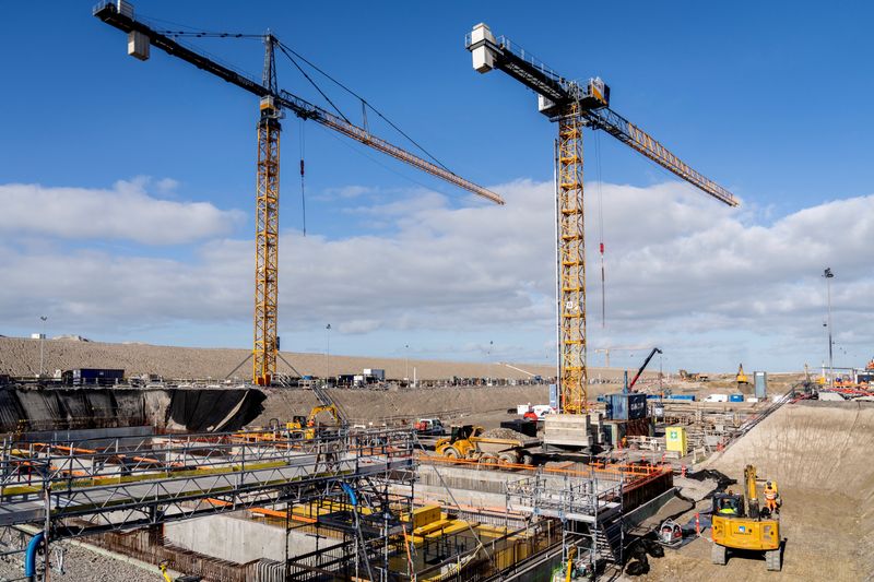 &copy; Reuters. A general view of the construction of Fehmarn Belt tunnel in Roedbyhavn, southern Denmark Thursday October 12, 2023. Ritzau Scanpix/Ida Marie Odgaard via REUTERS/File Photo