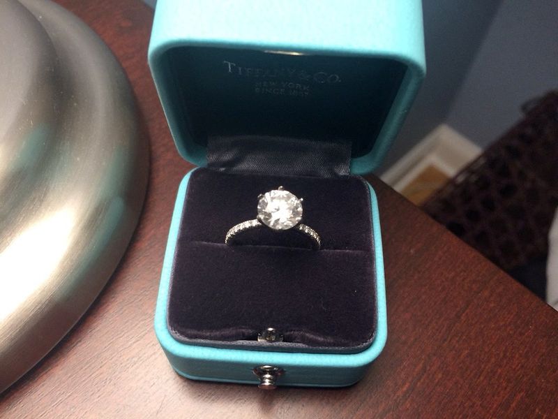 © Reuters. A $70,000-plus Tiffany engagement ring at the center of a court battle before the Massachusetts Supreme Judicial Court in Boston, Massachusetts, U.S., is seen in an undated photograph. Caroline Settino/Handout via REUTERS 