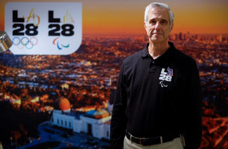 &copy; Reuters. 2028 Los Angeles Olympics organising committee CEO Reynold Hoover poses for a photo as he attends an interview with Reuters in Paris, France September 6, 2024. REUTERS/Christian Hartmann