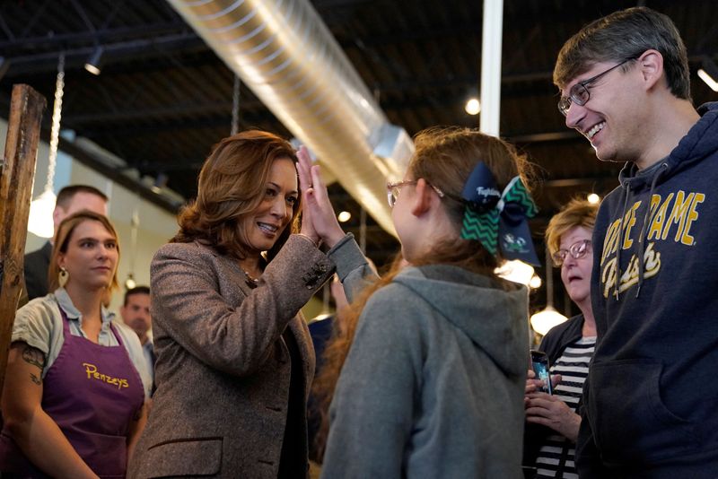 © Reuters. Kamala Harris, Pittsburgh, September 7, 2024. REUTERS/Elizabeth Frantz