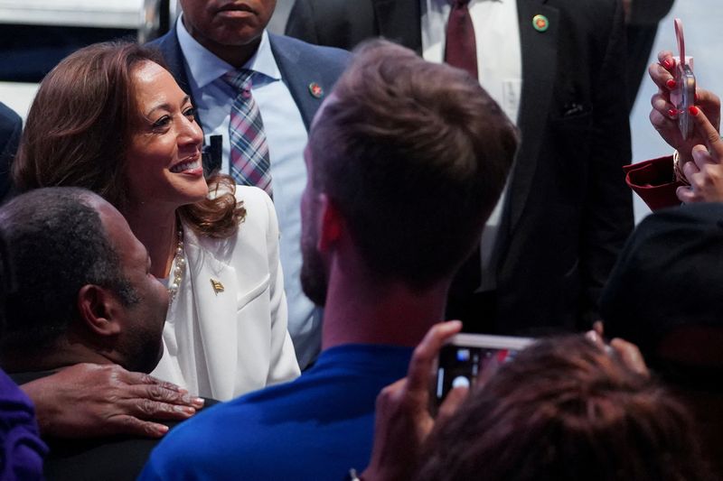 © Reuters. Kamala Harris, Savannah, Georgia, August 29, 2024. REUTERS/Megan Varner