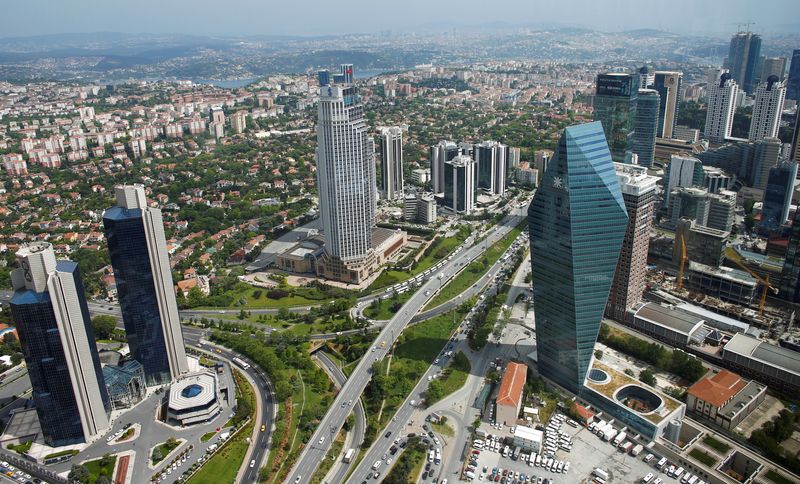 &copy; Reuters. FILE PHOTO: Bussiness and financial district of Levent, which comprises of leading Turkish companies' headquarters and popular shopping malls, is seen from the Sapphire Tower in Istanbul, Turkey May 3, 2016. REUTERS/Murad Sezer/File Photo