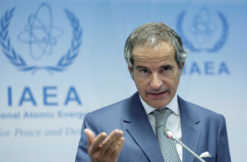 &copy; Reuters. International Atomic Energy Agency (IAEA) Director General Rafael Grossi addresses the media during their Board of Governors meeting in Vienna, Austria, September 9, 2024. REUTERS/Leonhard Foeger