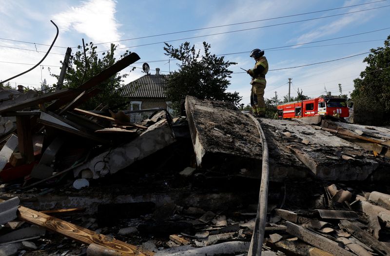 © Reuters. Ataque na região ucraniana de Donetsk, controlada pela Rússia
 8/9/2024   REUTERS/Alexander Ermochenko