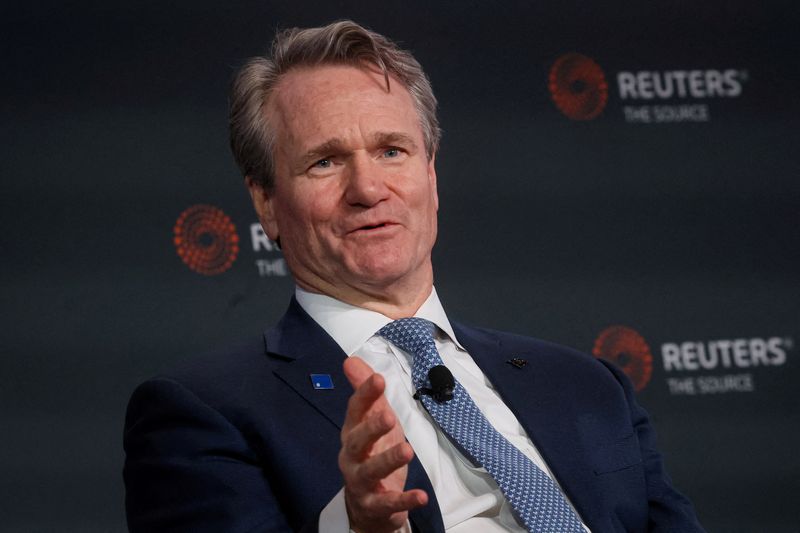 &copy; Reuters. FILE PHOTO: Bank of America Chairman and CEO Brian Moynihan speaks at the ReutersNEXT Newsmaker event in New York City, New York, U.S., November 8, 2023. REUTERS/Brendan McDermid/File Photo